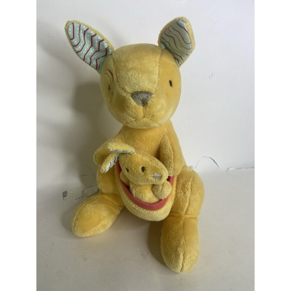 Baby Aspen Kangaroo Mom Joey Plush Stuffed Animal Toy Striped Ears
